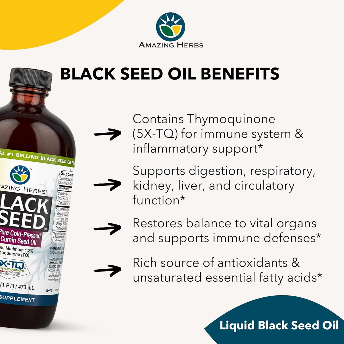 Amazing Herbs Black Seed™ Oil -- 16 fl oz