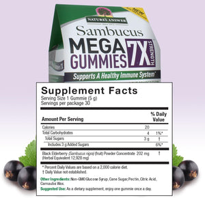 Nature'S Answer Sambucus Mega Gummies 7x (30 Gummies)