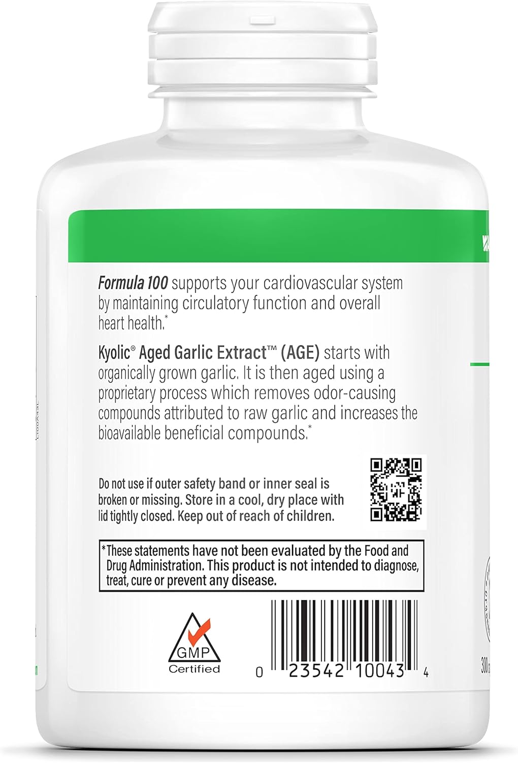 Kyolic Aged Garlic Extract™ Cardiovascular Original Formula 100, 300 Capsules