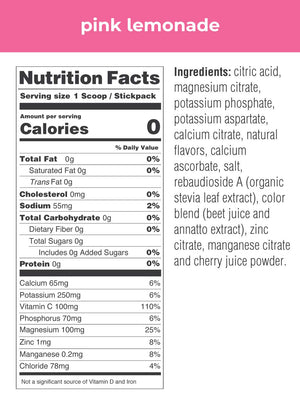 Ultima Replenisher Electrolyte Hydration Drink Mix, Pink Lemonade - Sugar Free, 0 Calories, 0 Carbs - Gluten-Free, Keto, Non-GMO, Vegan