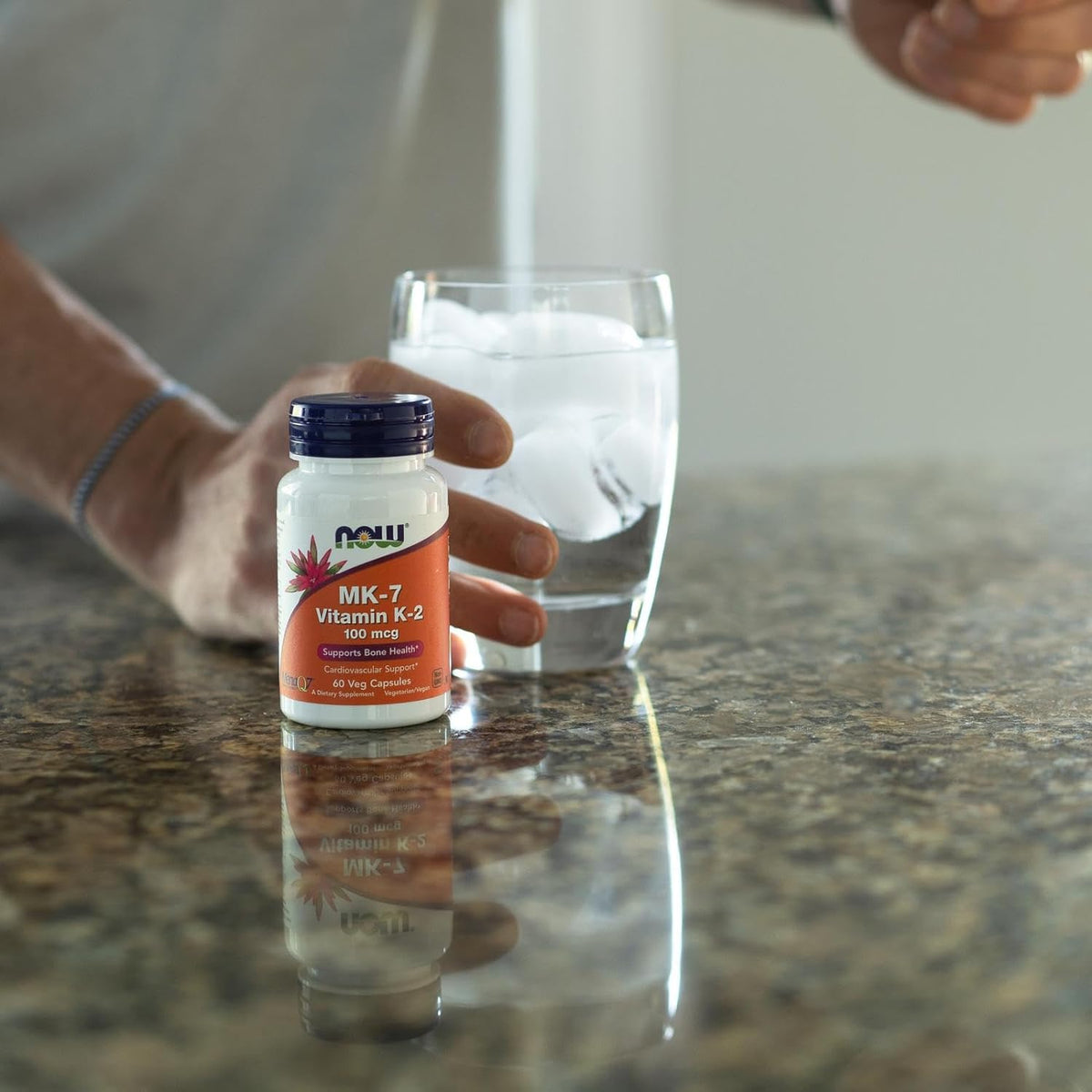 NOW Supplements, MK-7 Vitamin K-2 100 mcg, Cardiovascular Support*, Supports Bone Health*, 60 Veg Capsules