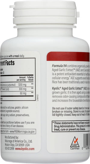 Kyolic Aged Garlic Extract Formula 114, Red Rice Yeast & Coq10, 75 Capsules