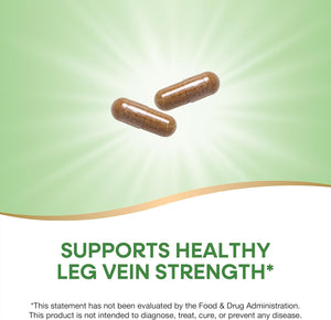 Nature's Way Leg Veins, Supports Healthy Leg Vein Strength*, 6-Herb Blend, With Horse Chestnut Extract, Dandelion, Gluten Free, 60 Vegan Capsules