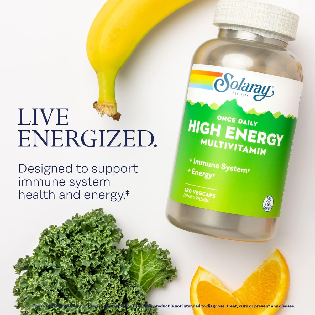 Solaray Once Daily High Energy 180 VegCaps