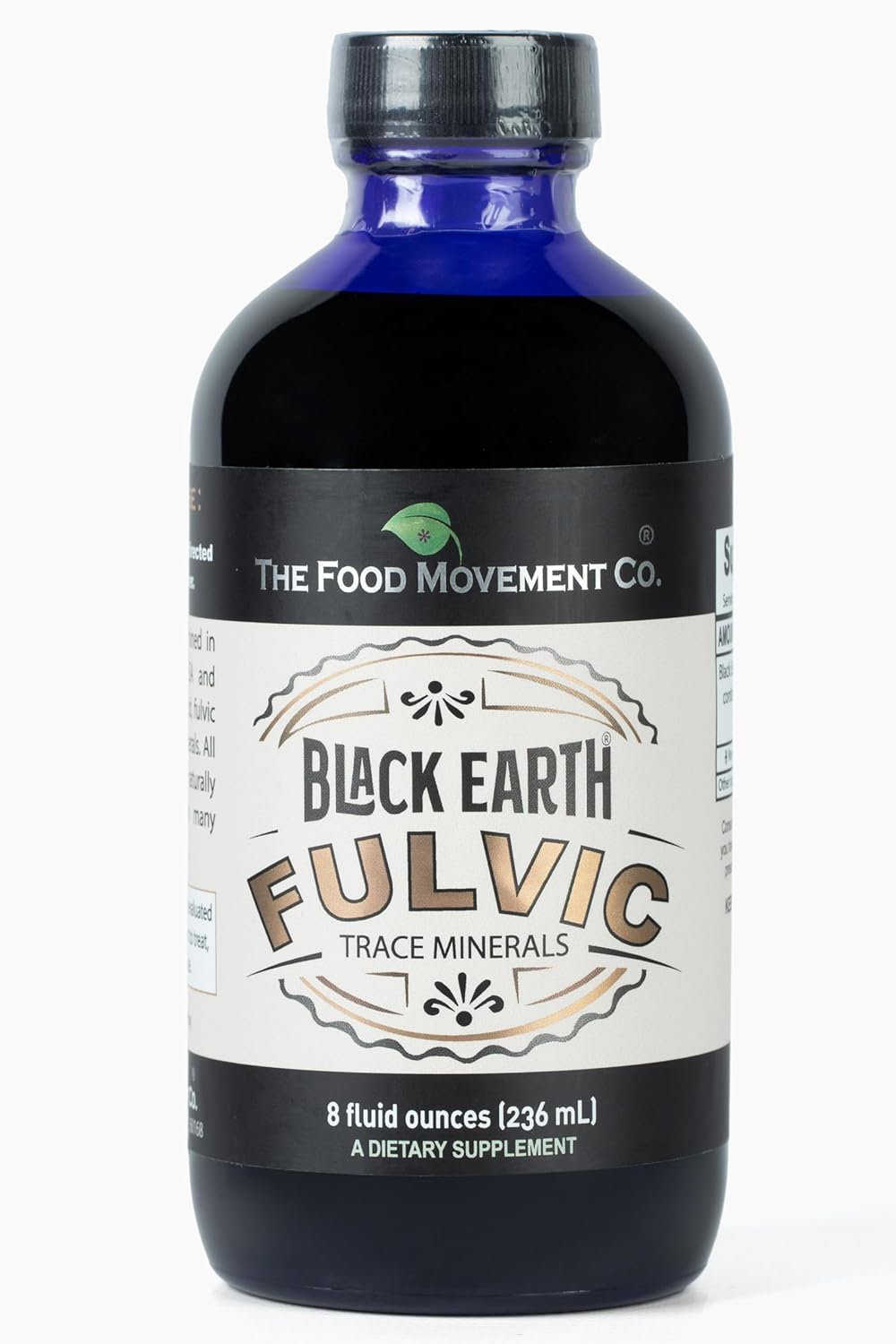 Black Earth Fulvic Acid - Humic Fulvic Minerals with Electrolytes for Digestive Health and Exercise Recovery, 8 oz Trace Minerals Supplement