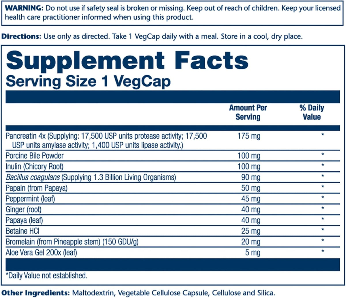 SOLARAY Super Digestaway + Probiotics VCapsules | 60 Count