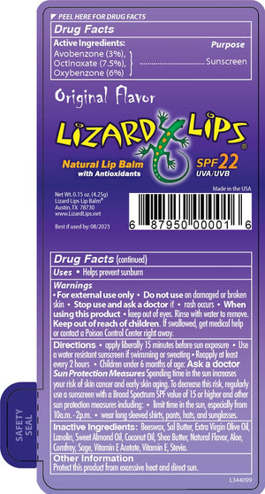 Lizard Lips SPF 22 Lip Balm - Original