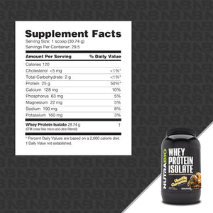 NutraBio 100% Whey Protein Isolate Protein Powder – 25g Protein with Complete Amino Acid Profile, Non-GMO, Soy and Gluten Free, Low Carb and Low Calorie Whey Protein Powder - Vanilla Caramel- 2 Lbs.