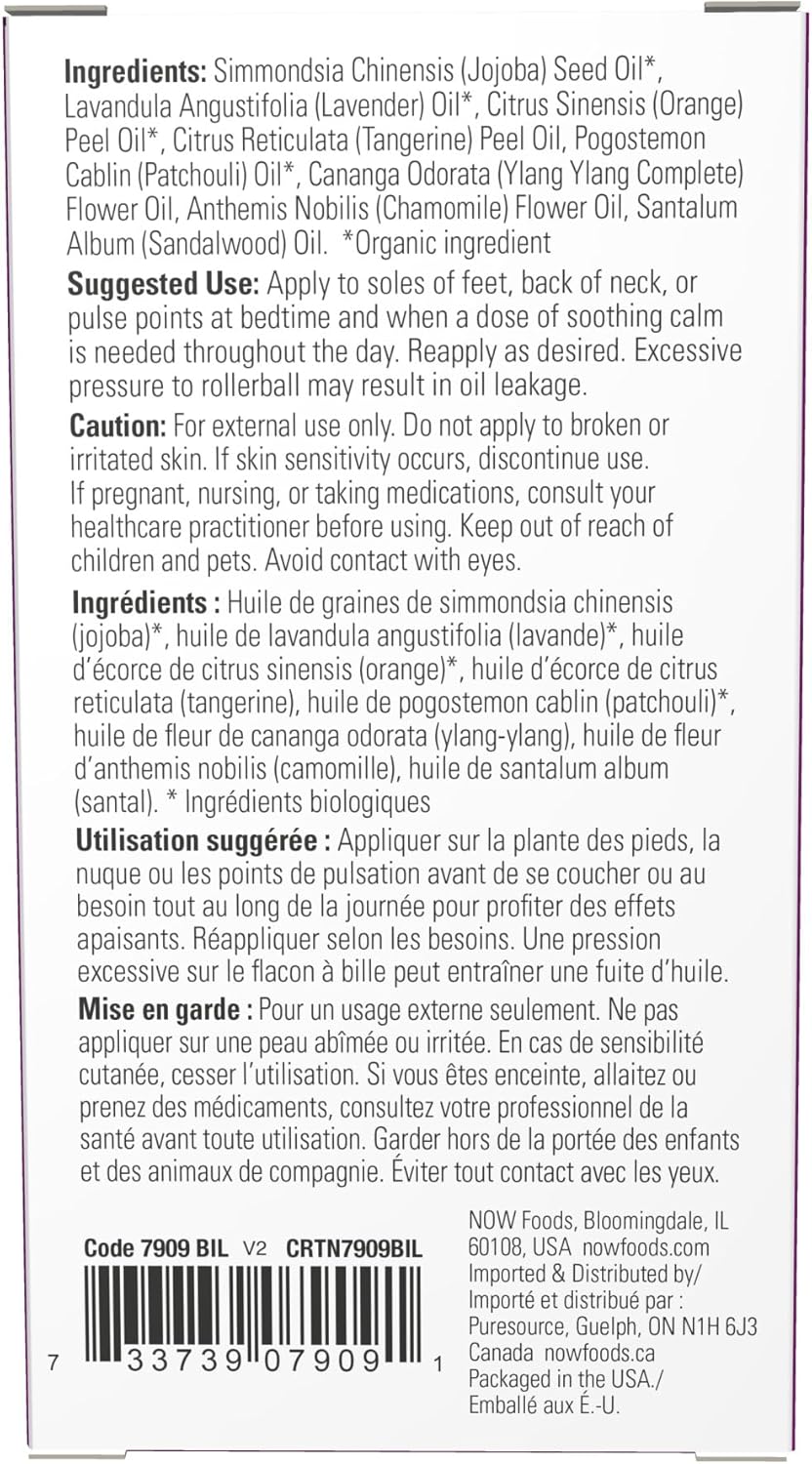 NOW Essential Oils, Take A Zen Ten Roll On, Non-GMO Project Verified, Relaxing Blend, Steam Distilled, Topical Aromatherapy, 10-mL