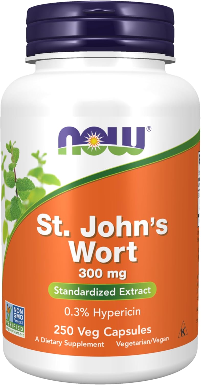 NOW Foods Supplements, St. John&#39;s Wort (Hypericum perforatum) 300 mg, Standardized Extract, 250 Veg Capsules