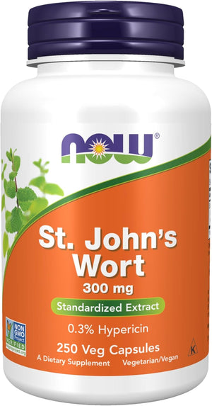 NOW Foods Supplements, St. John's Wort (Hypericum perforatum) 300 mg, Standardized Extract, 250 Veg Capsules
