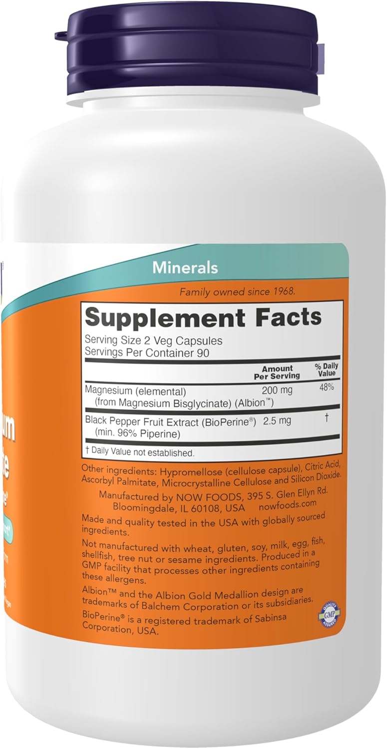 Magnesium Glycinate with BioPerine® 180 Veg Capsules