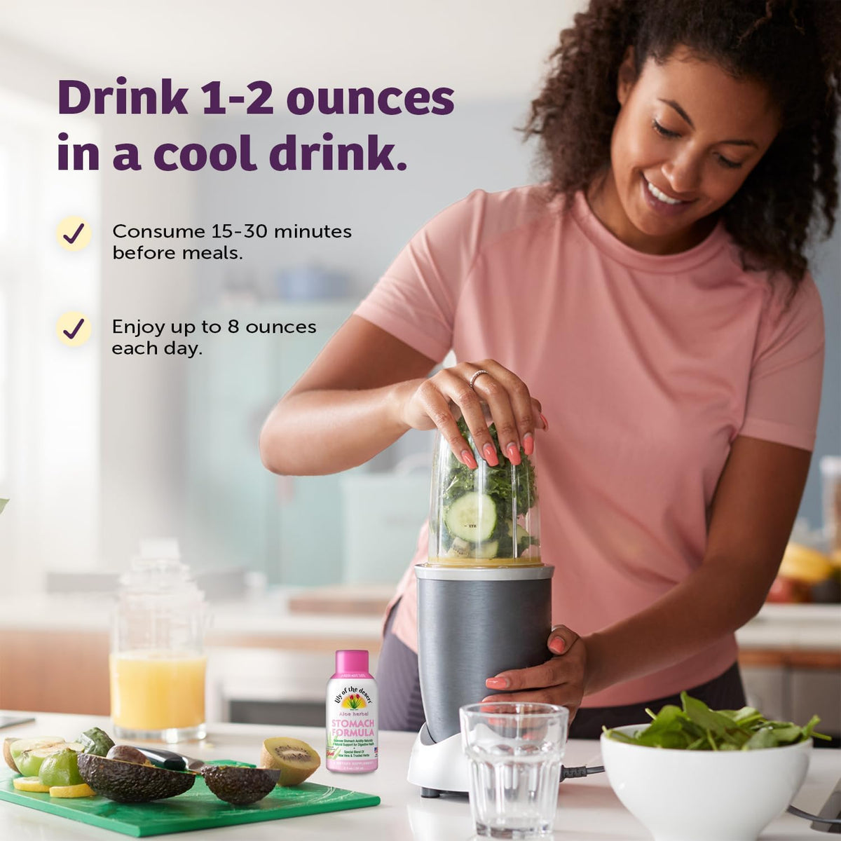 Lily of the Desert Aloe Herbal Stomach Formula Fresh Mint 2 OZ