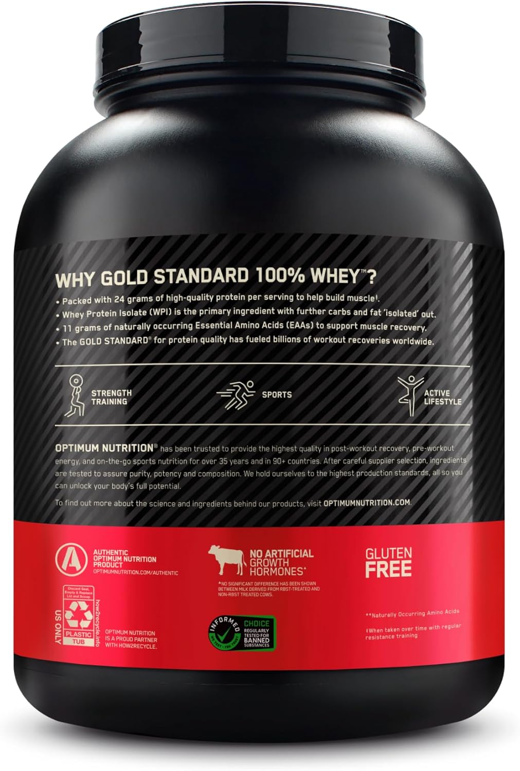Optimum Nutrition Gold Standard 100% Whey Protein Powder, Extreme Milk Chocolate, 5 Pound