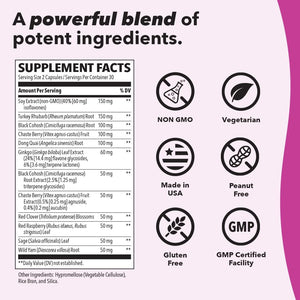 LifeSeasons - Pausitivi-T - Menopause Relief Supplement - Natural Support for Hot Flashes, Hormone Balance and Night Sweats - Contains Black Cohosh and Soy Isoflavones - 60 Capsules