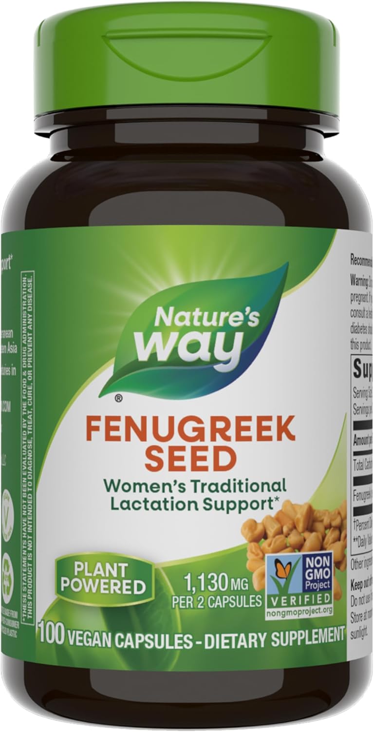 Nature&#39;s Way Fenugreek Seed, 1220 mg, 100 Vegan Capsules