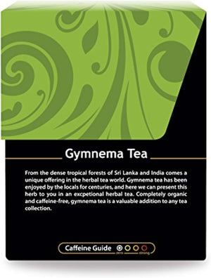 Organic Gymnema Sylvestre Leaf Tea - Kosher, Caffeine Free, GMO-Free - 18 Bleach Free Tea Bags