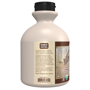 NOW Foods, Certified Organic Maple Syrup, Grade A Dark Color, Certified Non-GMO, Pure, Robust Taste, 64-Ounce