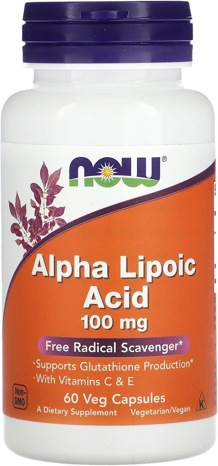 Now Foods Alpha Lipoic Acid 100 Milligrams 100 Milligrams 60 Capsules