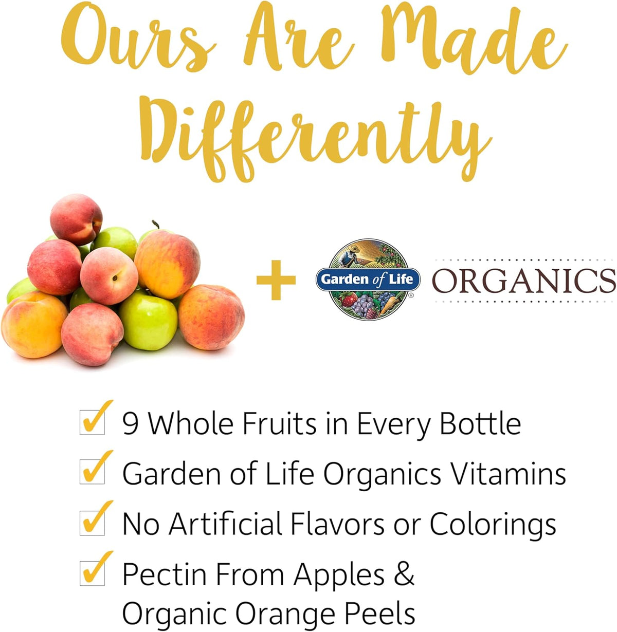 Garden of Life Organics Women 40+ Gummy Vitamins - Berry - Certified Organic, Non-GMO, Vegan, Kosher Complete Multi - Methyl B12, C & D3 - Gluten, Soy & Dairy Free, 120 Real Fruit Gummies