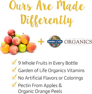 Garden of Life Organics Women 40+ Gummy Vitamins - Berry - Certified Organic, Non-GMO, Vegan, Kosher Complete Multi - Methyl B12, C & D3 - Gluten, Soy & Dairy Free, 120 Real Fruit Gummies