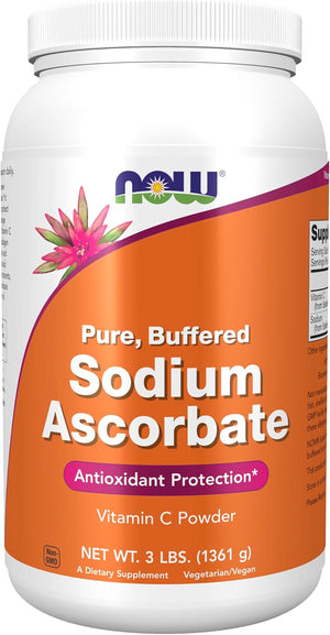 NOW Foods Supplements, Sodium Ascorbate Powder, Buffered, Antioxidant Protection*, 3-Pound