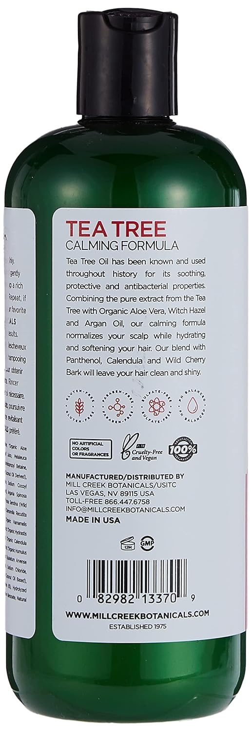 Mill Creek Tea Tree Shampoo (Natural &amp; Organic) - 16 fl.oz./ 473 ml