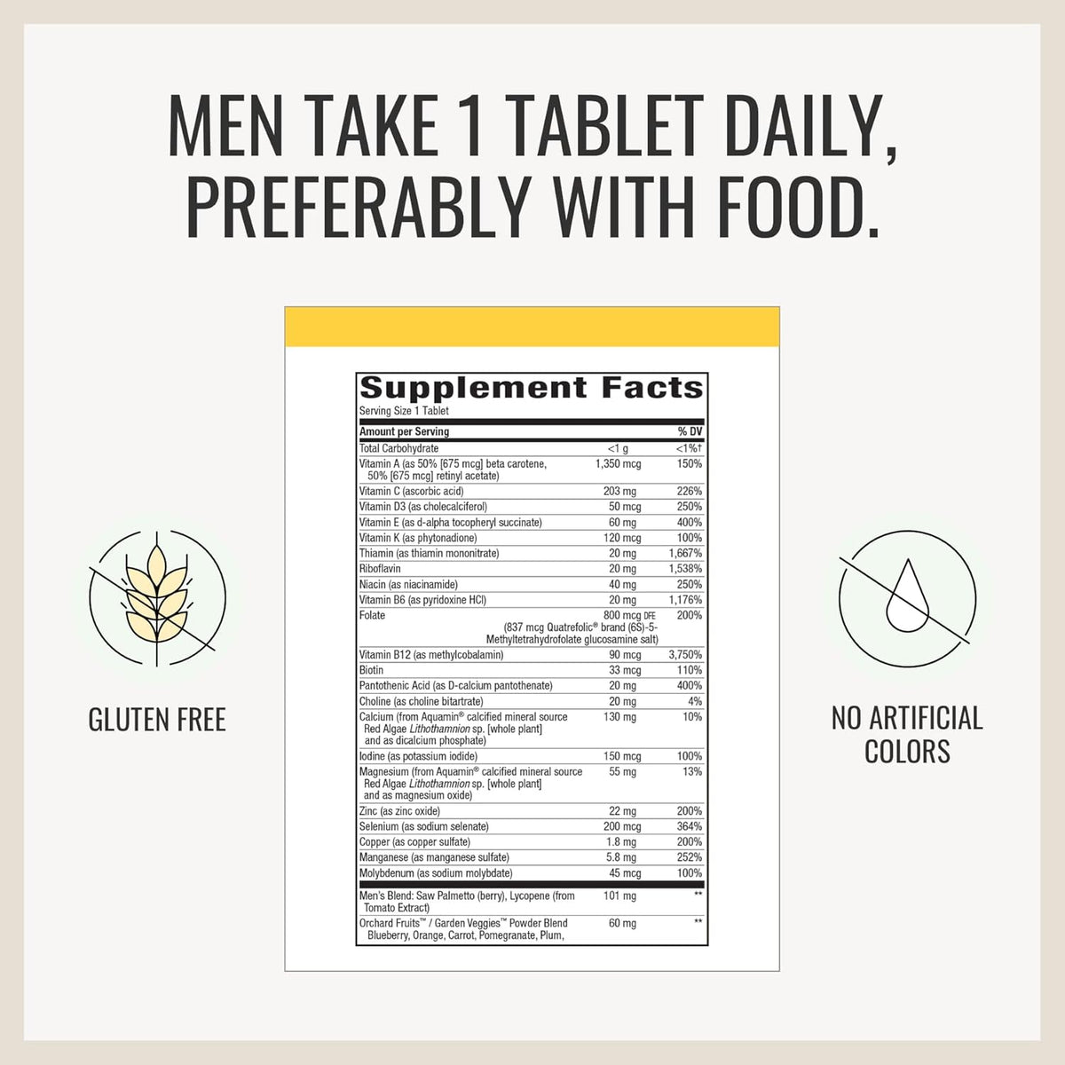 Alive! Once Daily Men&#39;s 50+ Ultra - 60 Tablets by Nature&#39;s Way