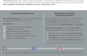 Revolution Macalibrium - Natural Concentrated Gelatinized Maca Supplement to Support Men's Hormone Health, Energy, Strength, Power, and Reproductive Health -120 Vegan Capsules (60 Day Supply)
