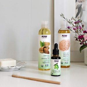 NOW Foods Solutions, Organic Sesame Seed Oil, 100% Pure Moisturizing Oil for Skin and Hair, with Vitamins, Minerals and Phytonutrients, 8-Ounce