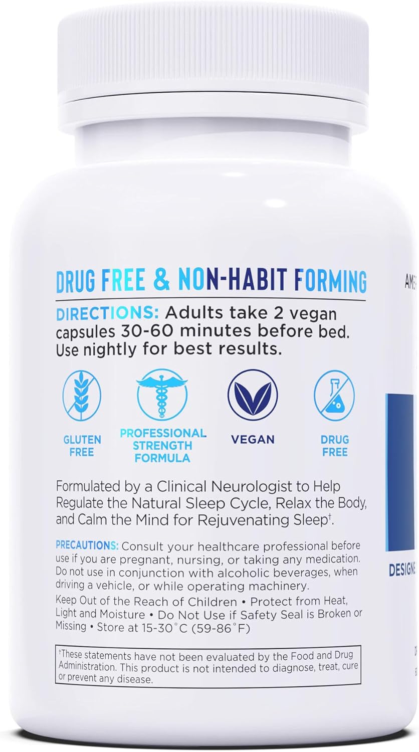 Relaxium Sleep Aid for Adults, Melatonin 5mg with Magnesium Glycinate, Sleep-Promoting Valerest & Ashwagandha, Non-Habit Forming Sleep Supplement, 60 Capsules, 30-Day Supply