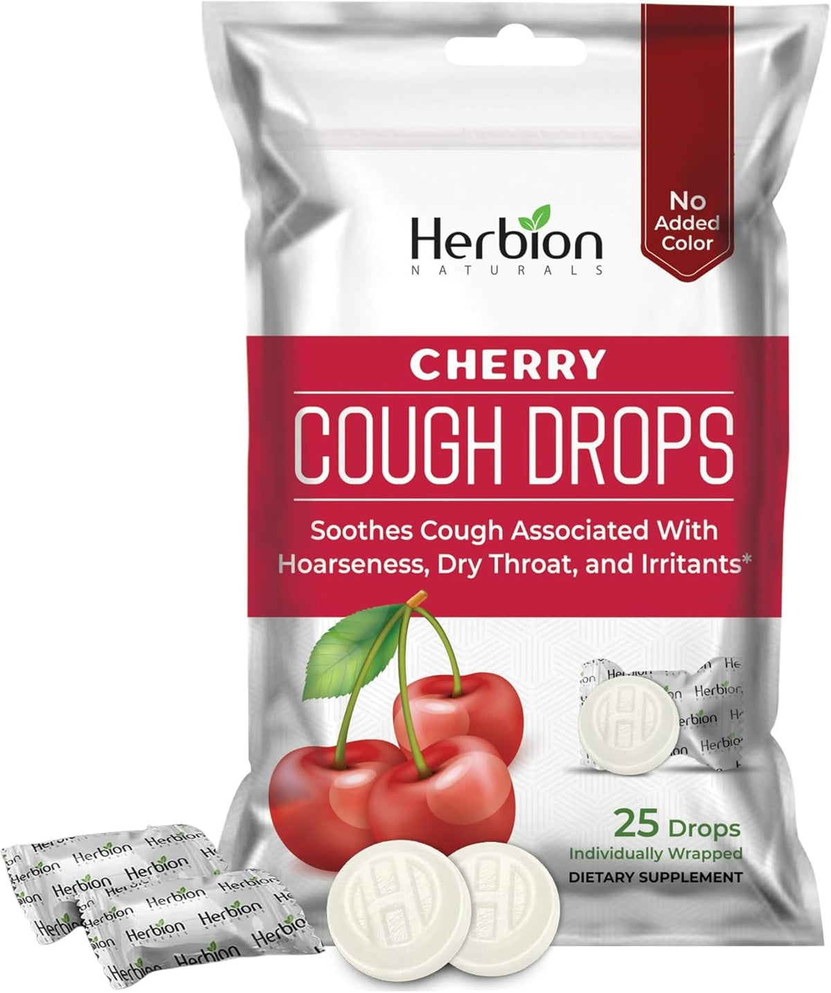 Herbion Cough Drops Bag Cherry