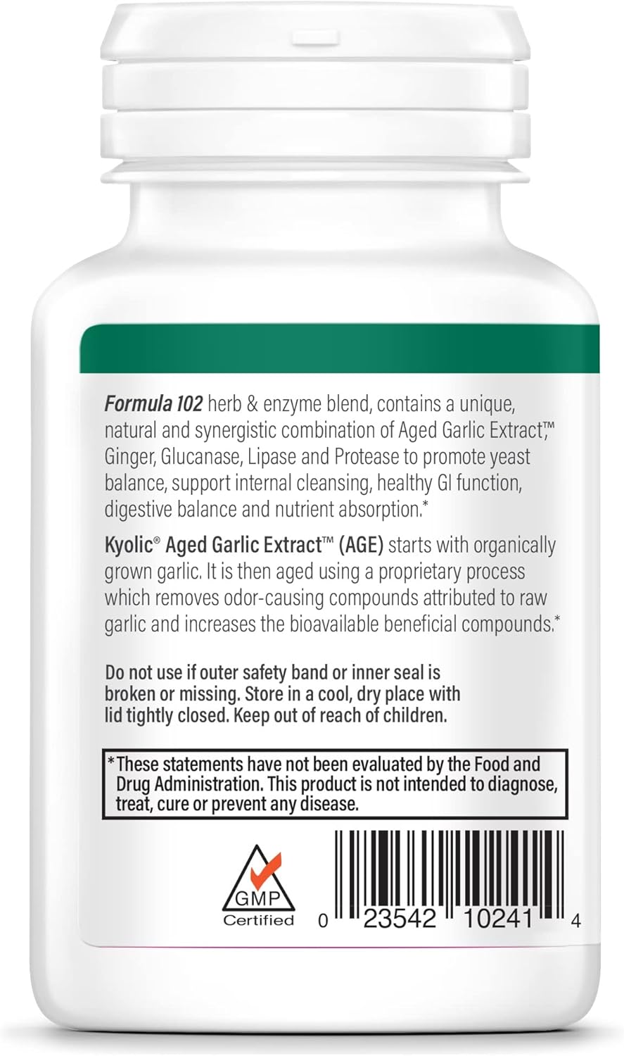 Kyolic Aged Garlic Extract™ Cleanse and Digestion Formula 102, 100 Vegetarian Capsules