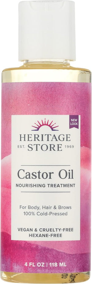 Heritage Store, Castor Oil, Nourishing Treatment, 4 fl oz (118 ml)