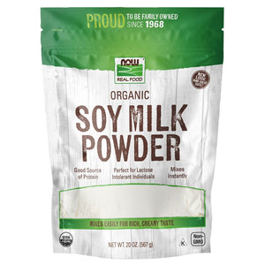 NOW Foods, Organic Soy Milk Powder, Instant Mix Dairy Alternative, Non-GMO, 20-Ounce