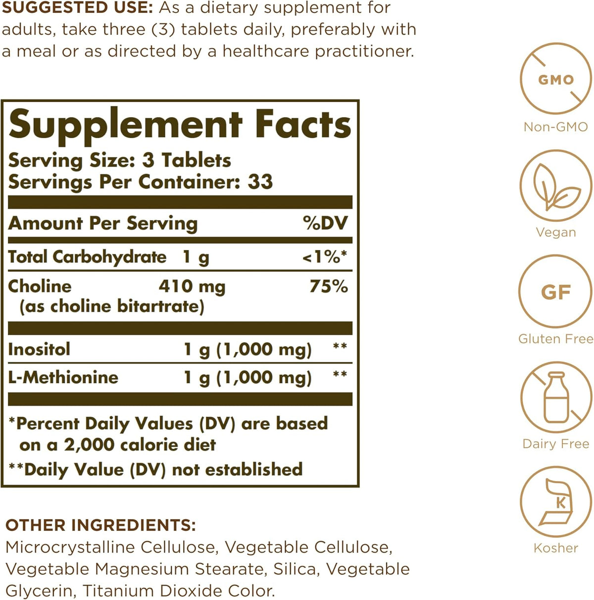 Solgar Lipotropic Factors, 100 Tablets