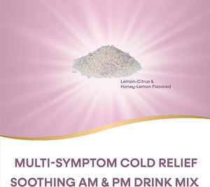 Nature's Way Cold Relief Hot Drink, Umcka, Homeopathic, Clinically Proven Pelargonium Sidoides 1X, for Cough, Congestion, Sore Throat, Stuffy Nose, Day & Night Formula, 12 Packets