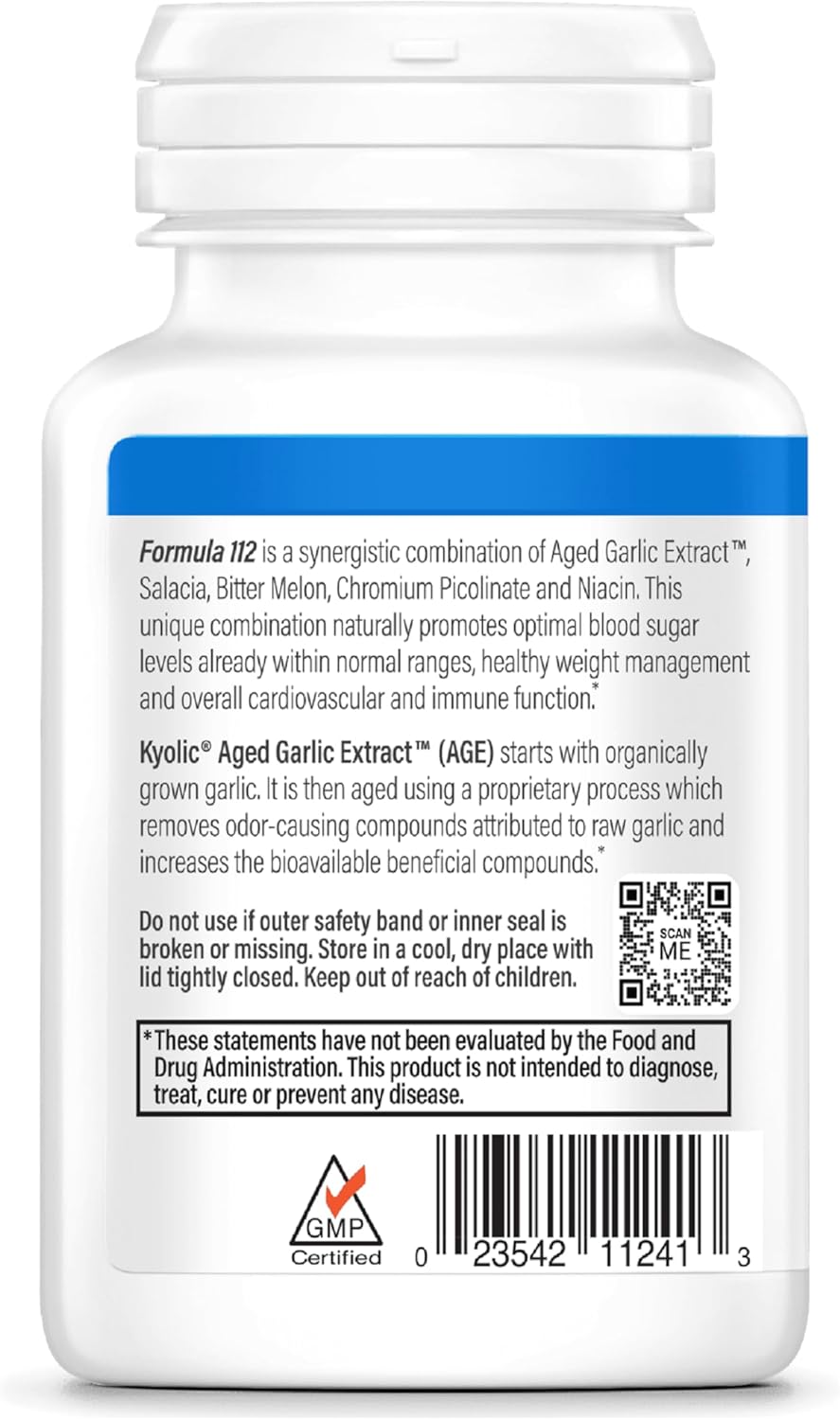 Kyolic Aged Garlic Extract Formula 112, 100 Capsules