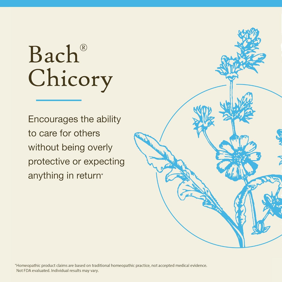 Bach Original Flower Remedies, Chicory - Love Unconditionally - Natural Homeopathic Flower Essence for Emotional Balance - Vegan, Gluten Free, Sugar Free - 20mL Dropper