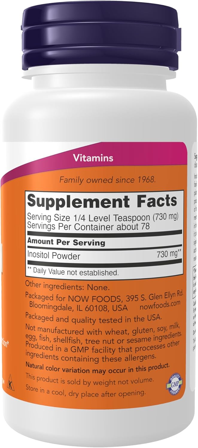 NOW Supplements, Inositol Powder, Neurotransmitter Signaling*, Cellular Health*, 2-Ounce