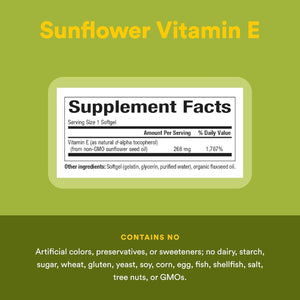 Whole Earth & Sea Sunflower Vitamin E 268 mg, Soy-Free, 90 Softgels
