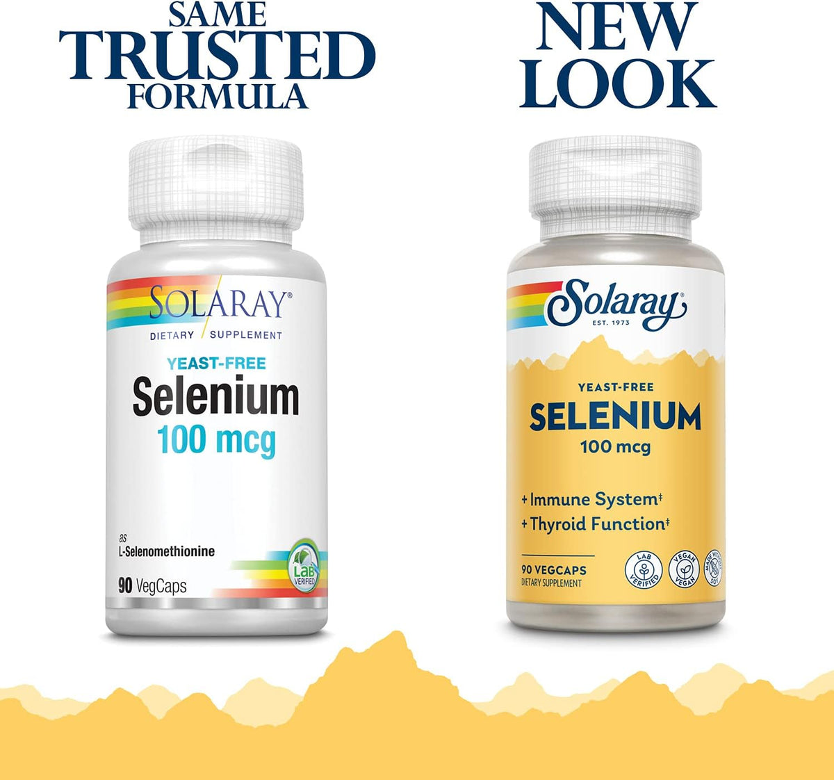 Solaray Yeast Free Selenium 100mcg, Healthy Immune &amp; Thyroid Function Support, Enhanced Absorption, 90 Serv, 90 VegCaps