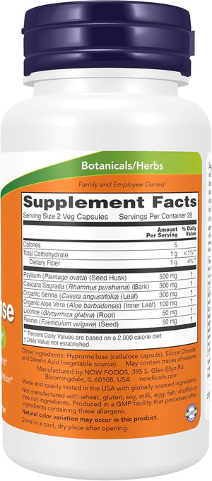Now Supplements 7-Day Colon Cleanse, Psyllium Husk, 56 Veg Capsules