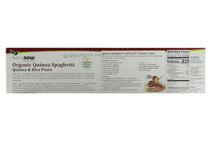 NOW Foods, Organic Quinoa Spaghetti, Gluten-Free, Corn-Free, Non-GMO, Quinoa and Rice Pasta, 8-Ounce