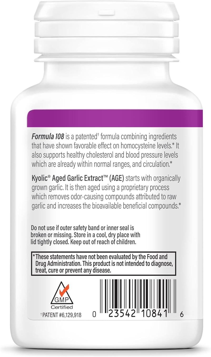 Kyolic Aged Garlic Extract™ Total Heart Health Formula 108, 100 Capsules