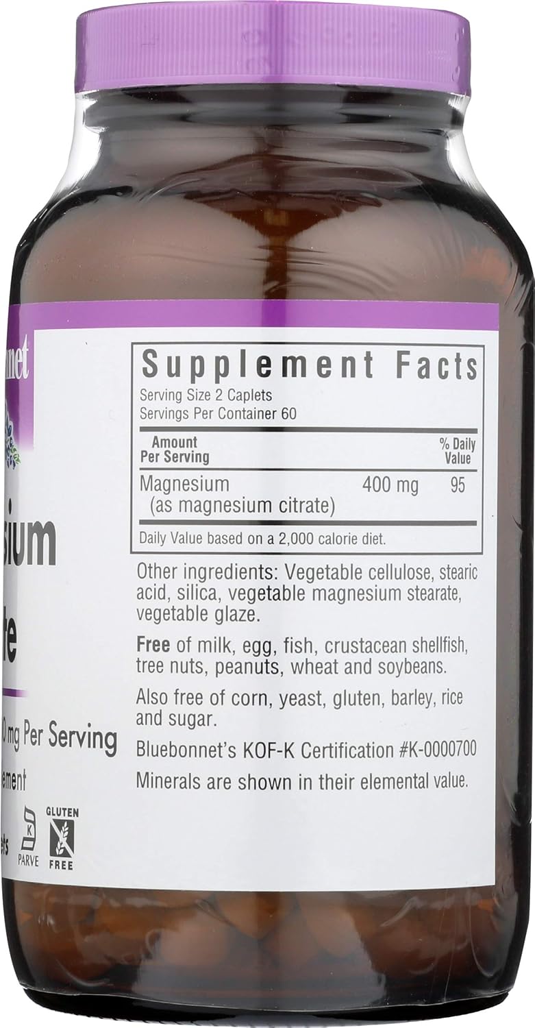 Bluebonnet Nutrition, Magnesium Citrate, 120 Capsules