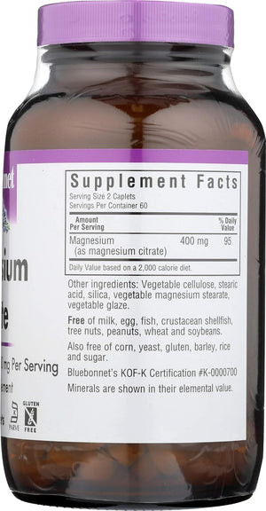 Bluebonnet Nutrition, Magnesium Citrate, 120 Capsules