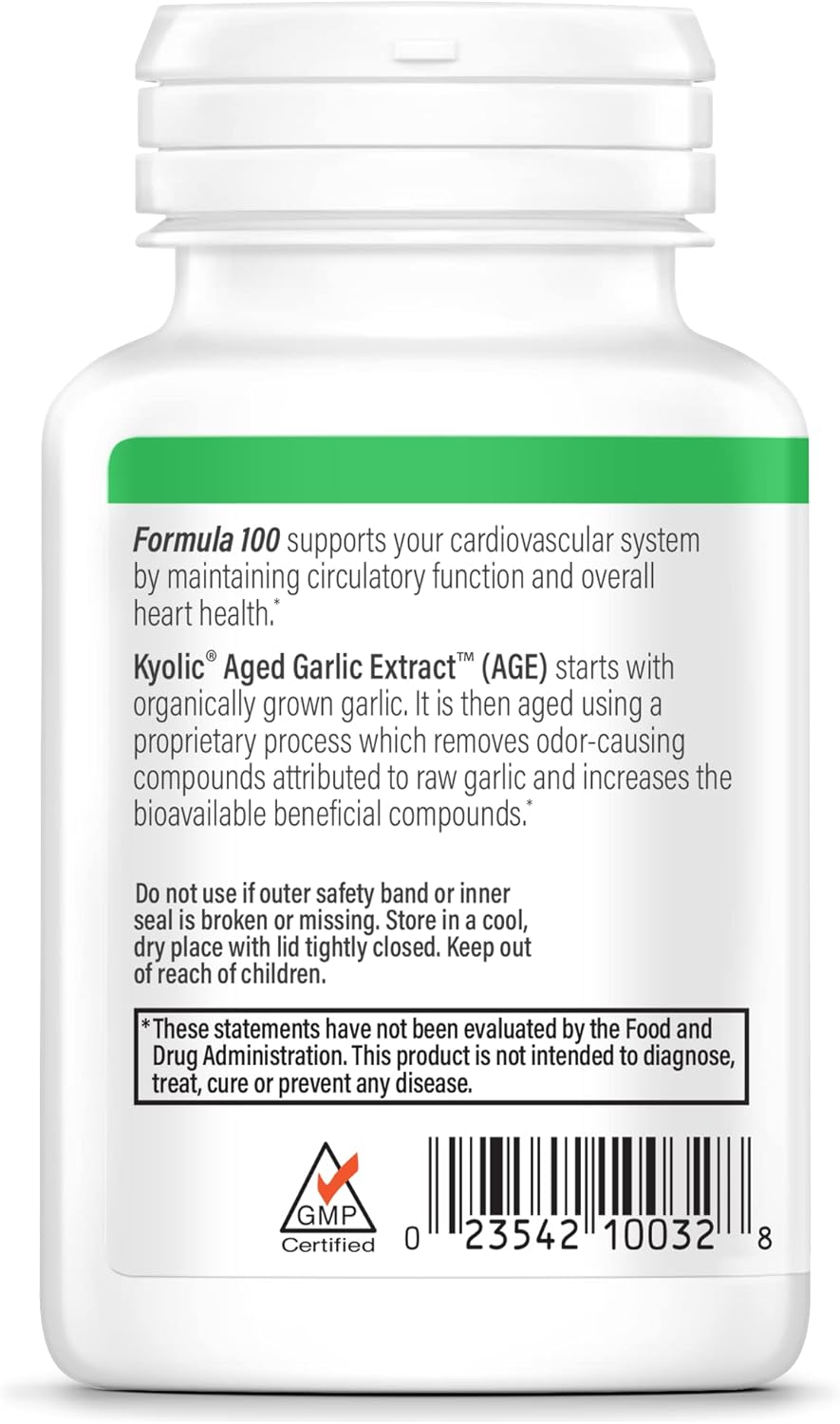 Kyolic Aged Garlic Extract™ Cardiovascular Formula 100 Original Formula, 200 Tablets