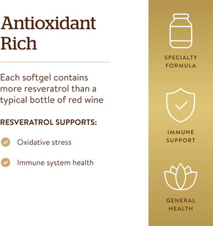 Resveratrol 250 mg with Red Wine Extract 60 Softgels