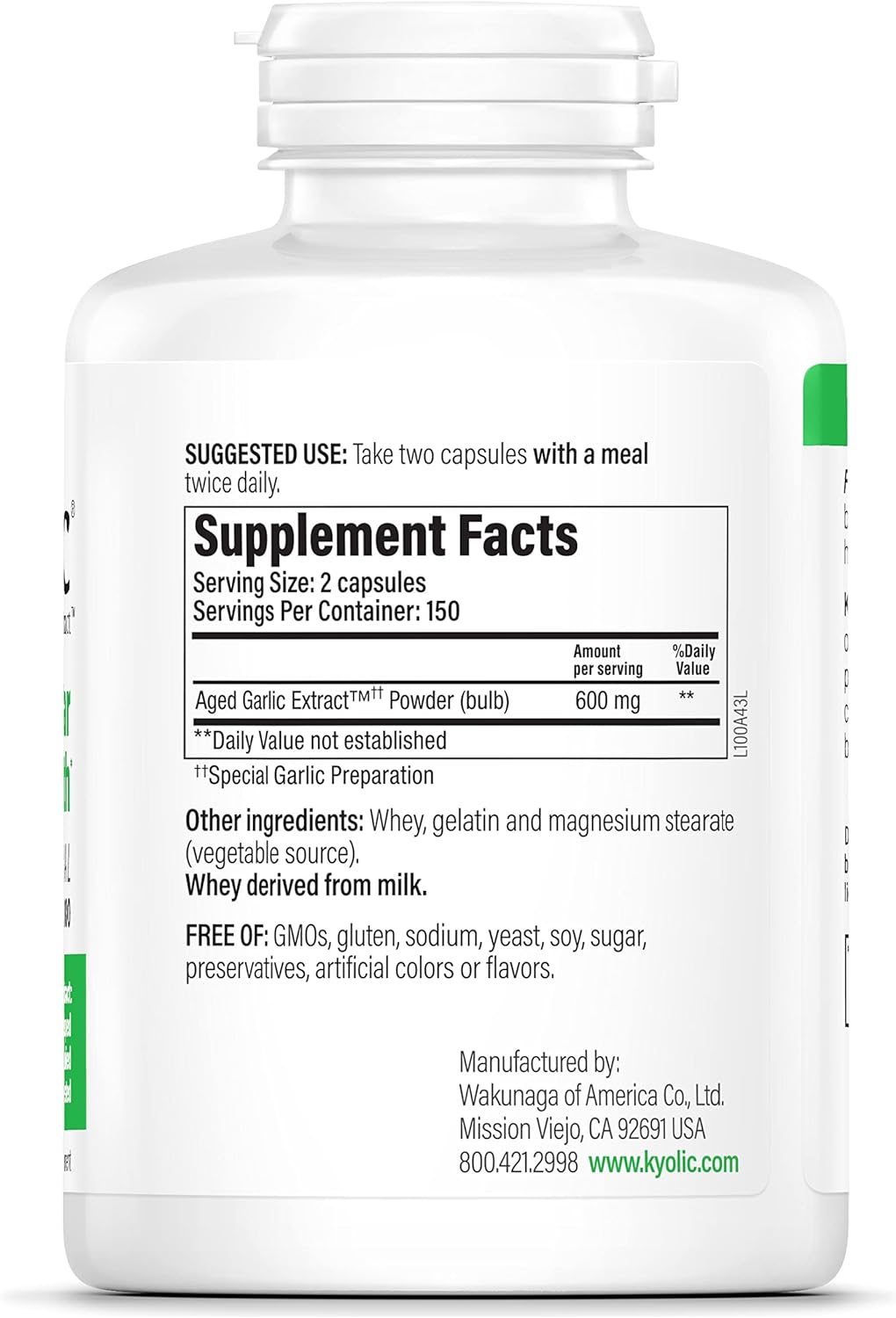 Kyolic Aged Garlic Extract™ Cardiovascular Original Formula 100, 300 Capsules